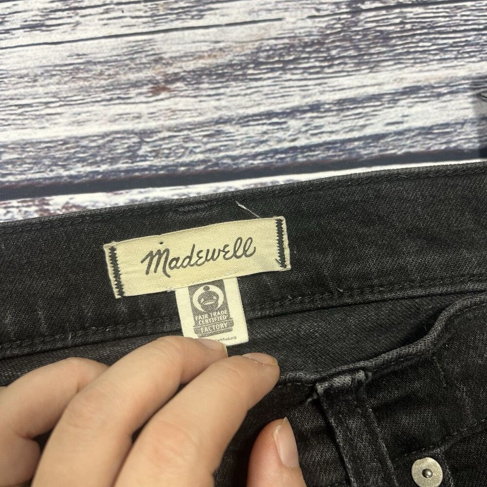 Madewell The Mid Rise Perfect Vintage Jean Clean Black NH629 Women’s Size 30 - Picture 3 of 7